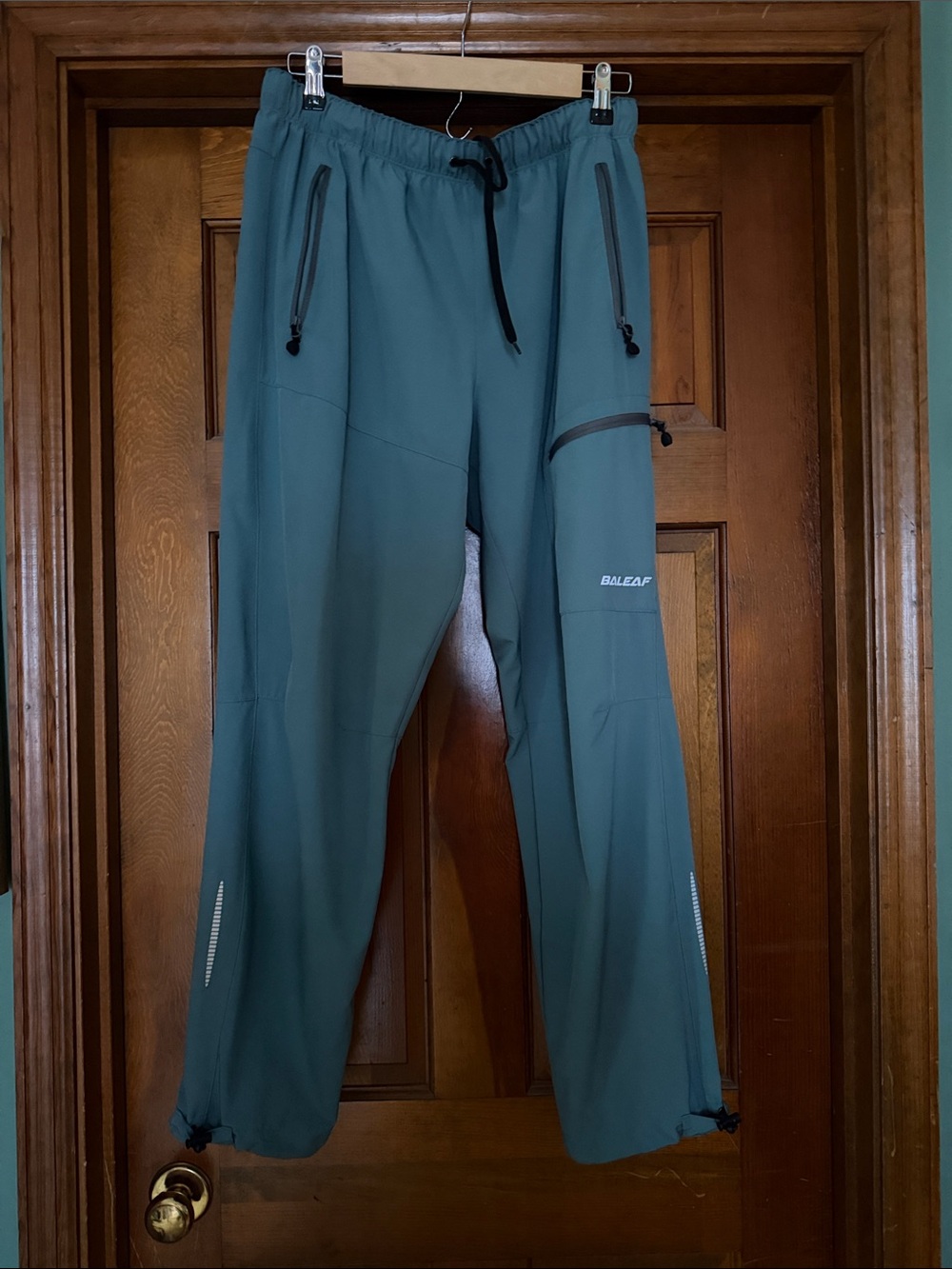 Baleaf Teal Outdoor Trail Pants with Zip Pockets